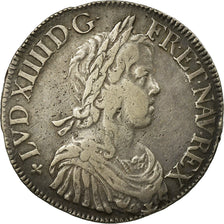 Moneta, Francja, Louis XIV, Écu à la mèche longue, Ecu, 1648, Angers