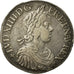 Moneda, Francia, Louis XIV, Écu à la mèche longue, Ecu, 1648, Angers, MBC