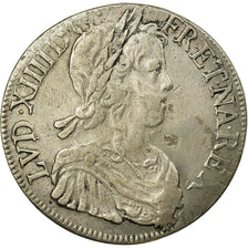Moneda, Francia, Louis XIV, Écu à la mèche longue, Ecu, 1650, Bordeaux, MBC