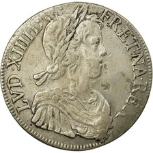 Moneta, Francja, Louis XIV, Écu à la mèche longue, Ecu, 1650, Bordeaux