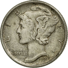 Coin, United States, Mercury Dime, Dime, 1918, U.S. Mint, Denver, VF(30-35)