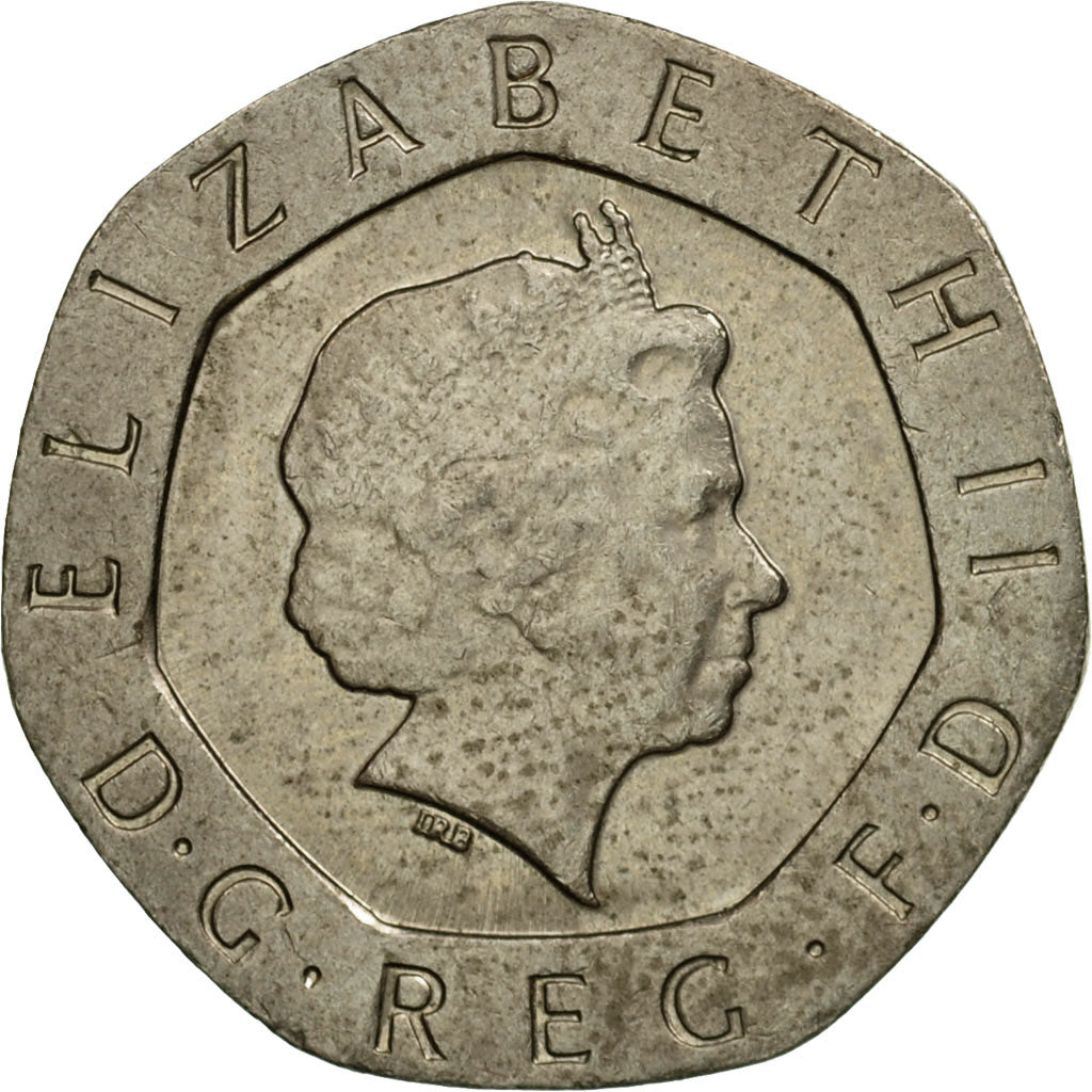 Moneda, Gran Bretaña, Elizabeth II, 20 Pence, 2003, BC+, Cobre - níquel