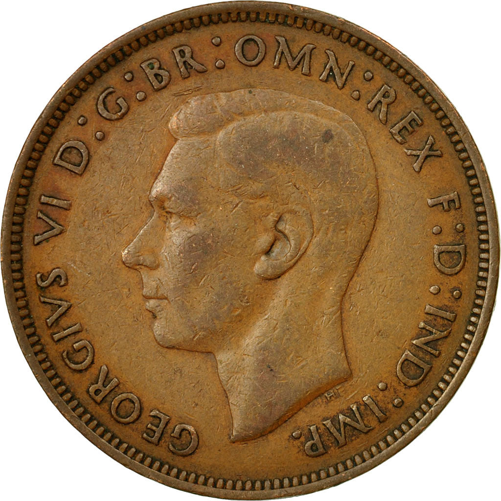 Monnaie, Grande-Bretagne, George VI, Penny, 1944, TB+, Bronze, KM:845