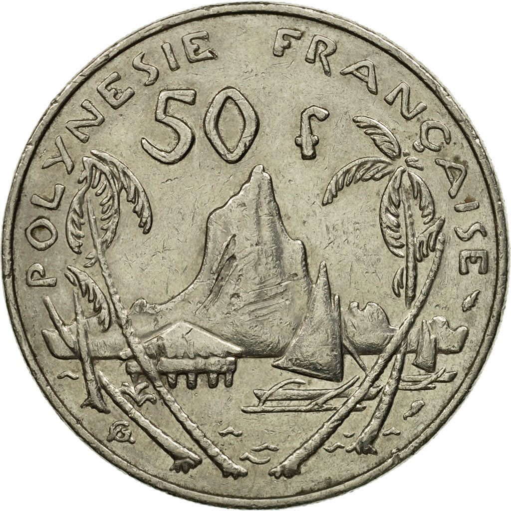 Munten, Frans Polynesië, 50 Francs, 1982, Paris, ZF+, Nickel, KM:13