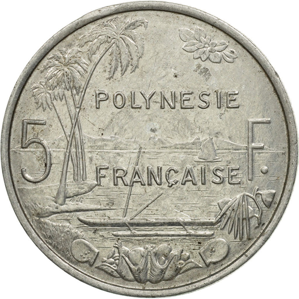 Moneta, Polinesia francese, 5 Francs, 1992, Paris, BB+, Alluminio, KM:12