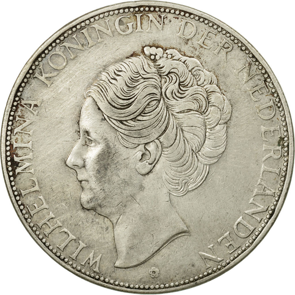 Moneta, Paesi Bassi, Wilhelmina I, 2-1/2 Gulden, 1933, BB, Argento, KM:165