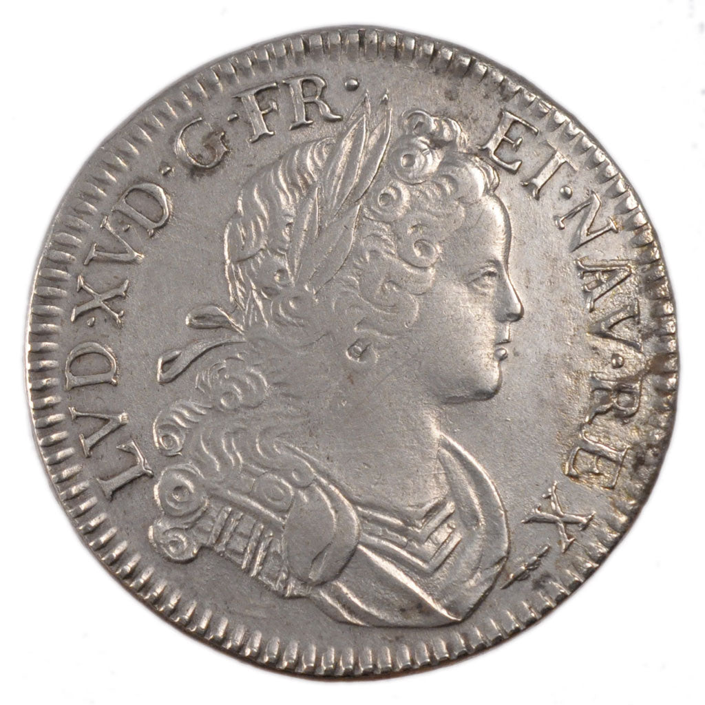 FRANCE, Écu de France-Navarre, ECU, 1718, Amiens, KM #435.23, EF(40-45), Silver,