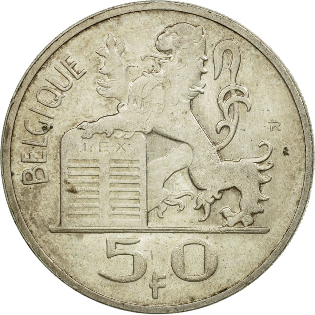 Moneta, Belgio, 50 Francs, 50 Frank, 1948, BB, Argento, KM:136.1