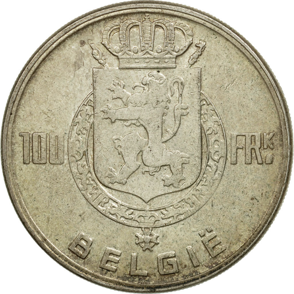 Coin, Belgium, 100 Francs, 100 Frank, 1951, EF(40-45), Silver, KM:139.1