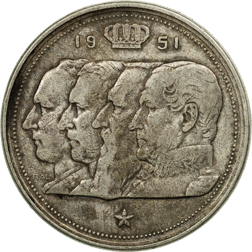 Monnaie, Belgique, 100 Francs, 100 Frank, 1951, TB+, Argent, KM:139.1