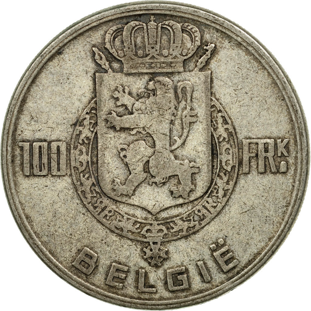 Monnaie, Belgique, 100 Francs, 100 Frank, 1951, TB+, Argent, KM:139.1