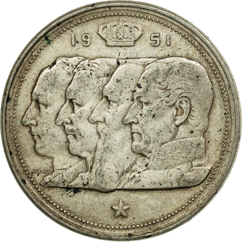 Coin, Belgium, 100 Francs, 100 Frank, 1951, VF(20-25), Silver, KM:139.1
