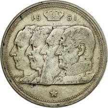 Coin, Belgium, 100 Francs, 100 Frank, 1951, VF(20-25), Silver, KM:139.1