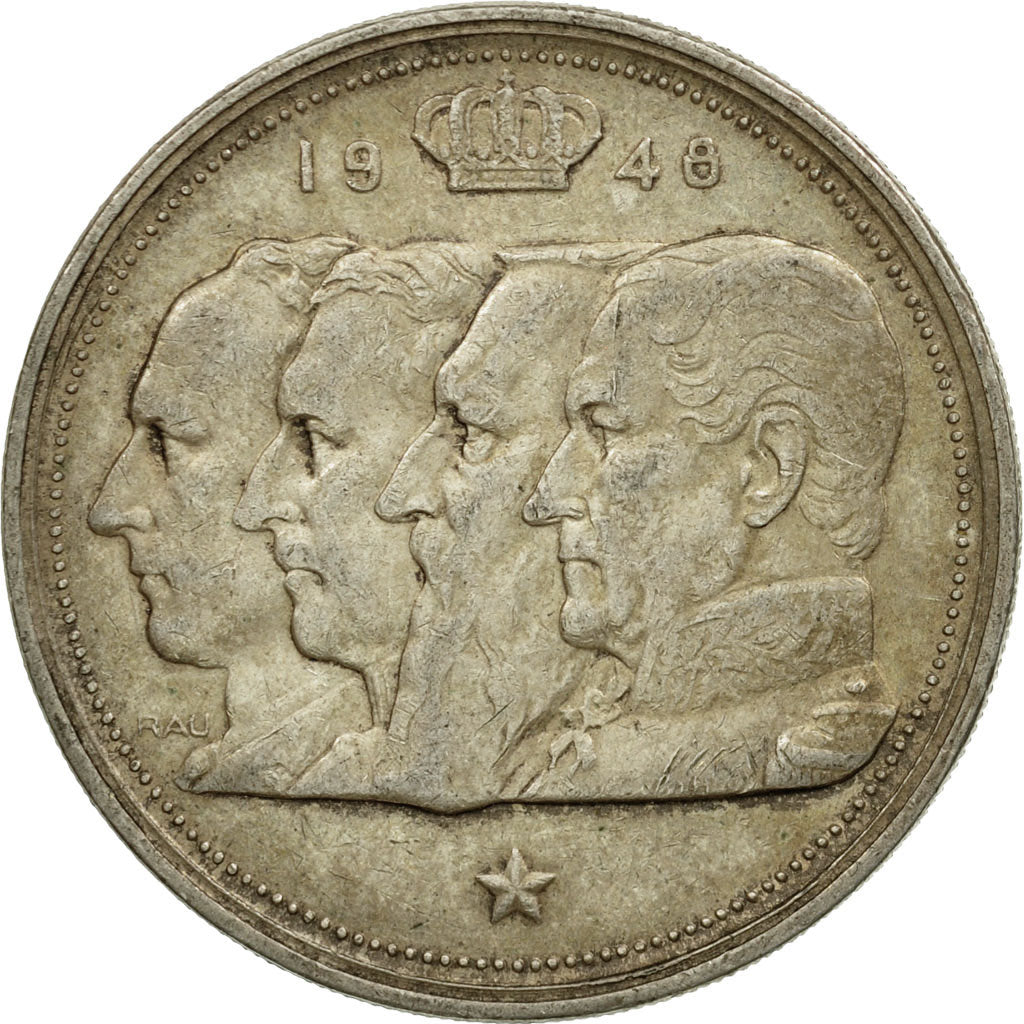 Coin, Belgium, 100 Francs, 100 Frank, 1948, EF(40-45), Silver, KM:139.1