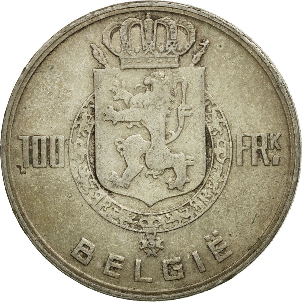 Coin, Belgium, 100 Francs, 100 Frank, 1948, EF(40-45), Silver, KM:139.1