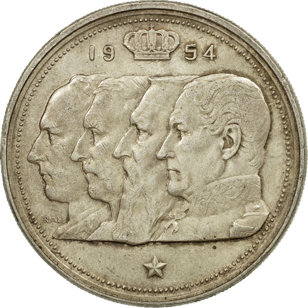 Coin, Belgium, 100 Francs, 100 Frank, 1954, VF(30-35), Silver, KM:138.1