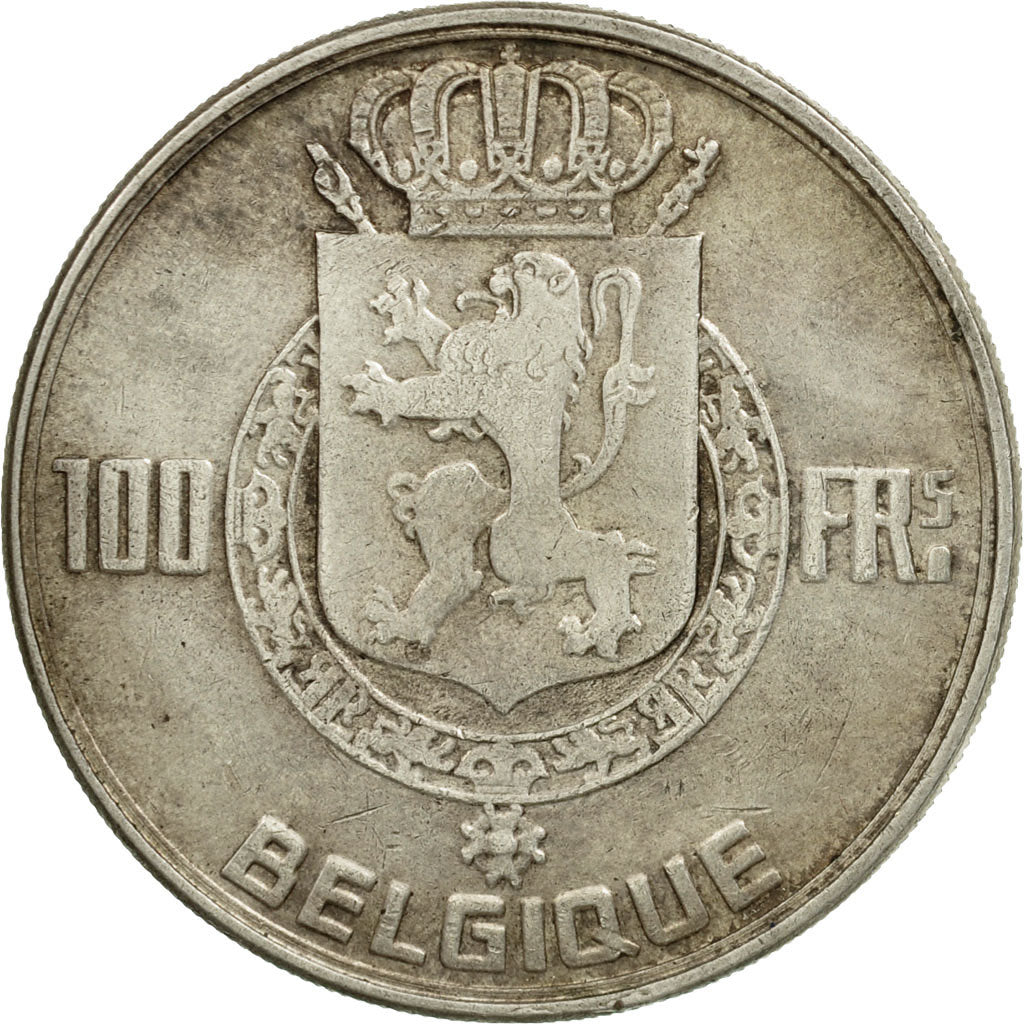Coin, Belgium, 100 Francs, 100 Frank, 1954, VF(30-35), Silver, KM:138.1