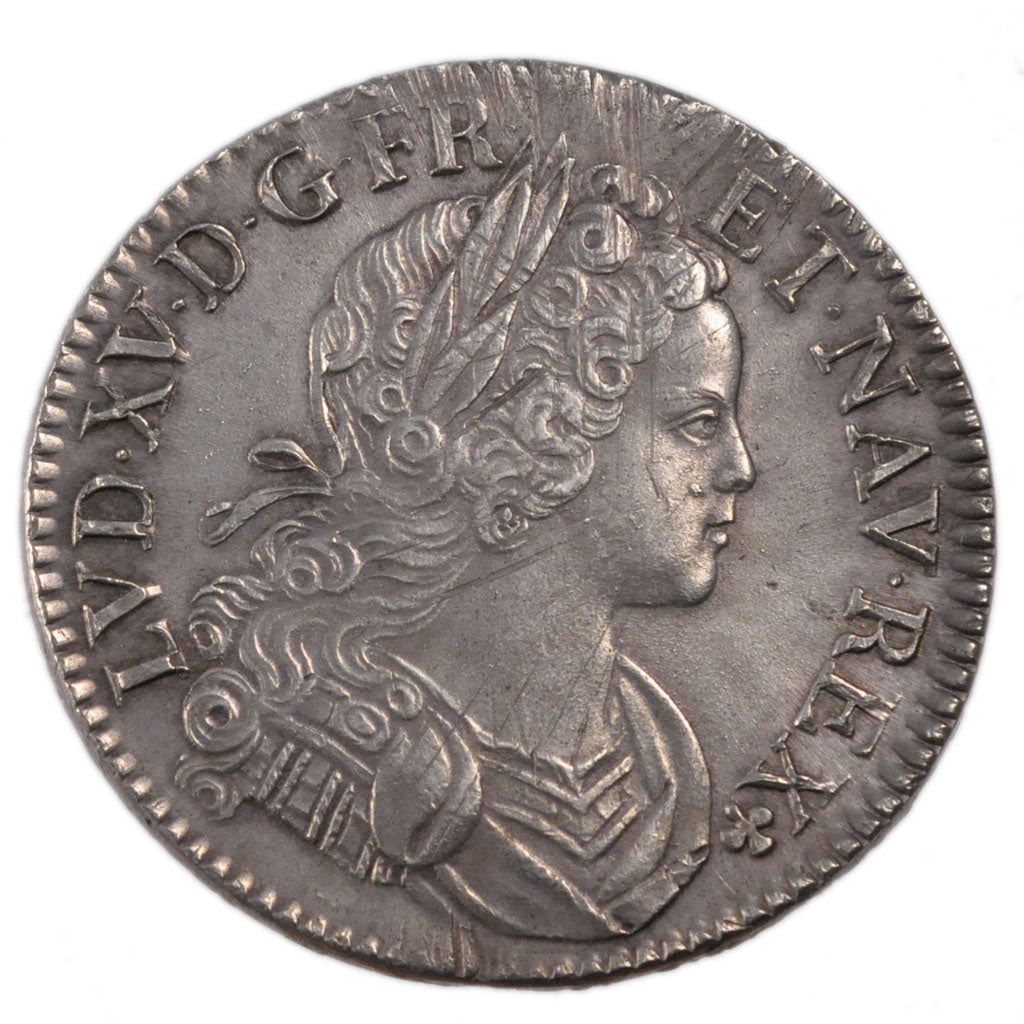 FRANCE, Écu de France-Navarre, ECU, 1719, Paris, KM #435.1, AU(50-53), Silver, .