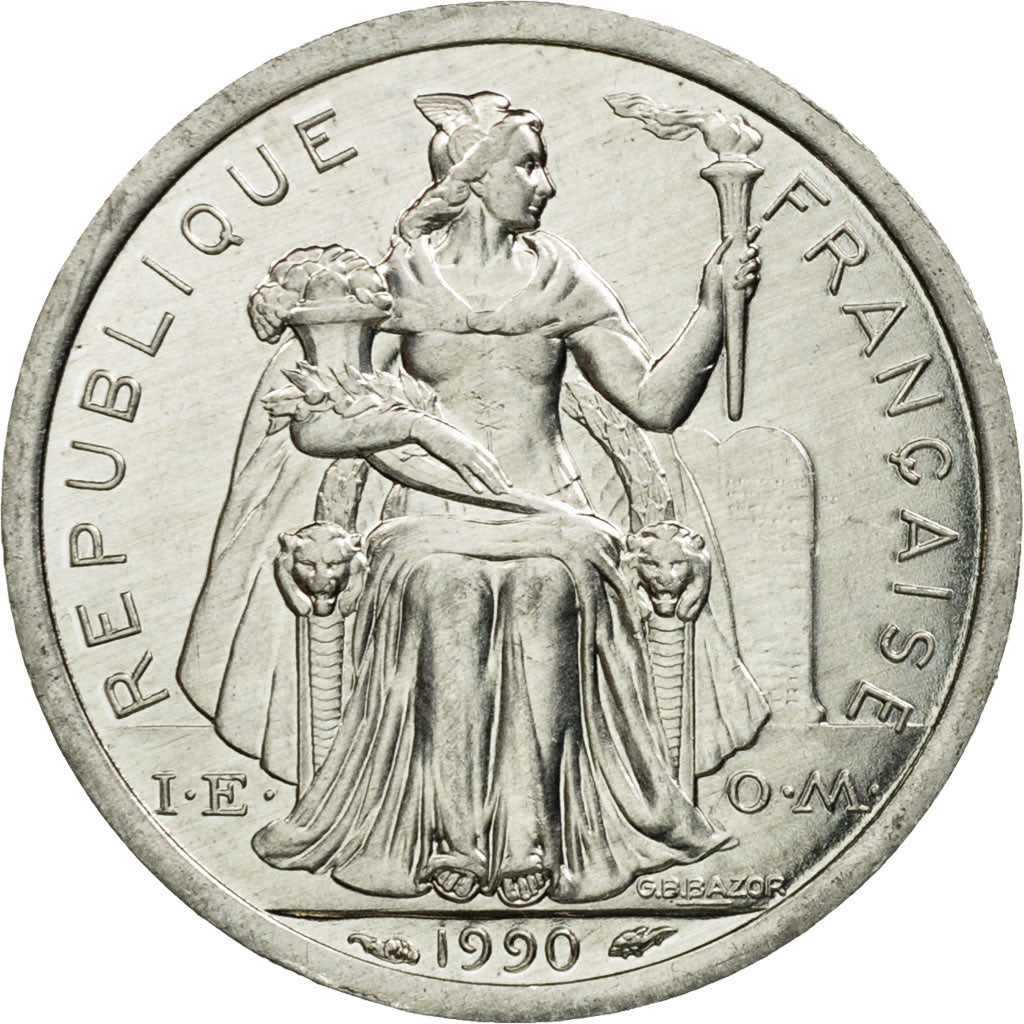 Monnaie, Nouvelle-Calédonie, Franc, 1990, Paris, SUP, Aluminium, KM:10