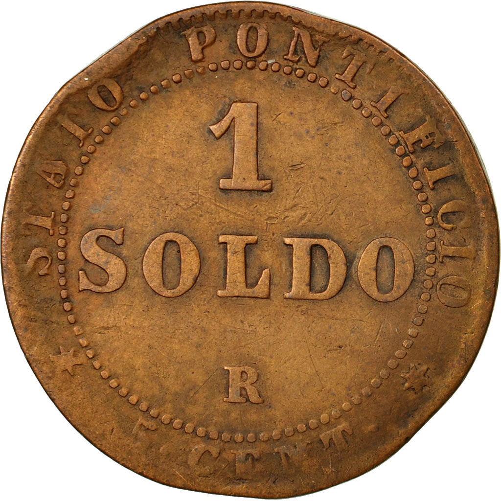 Münze, Italien Staaten, PAPAL STATES, Pius IX, Soldo, 5 Centesimi, 1867, S