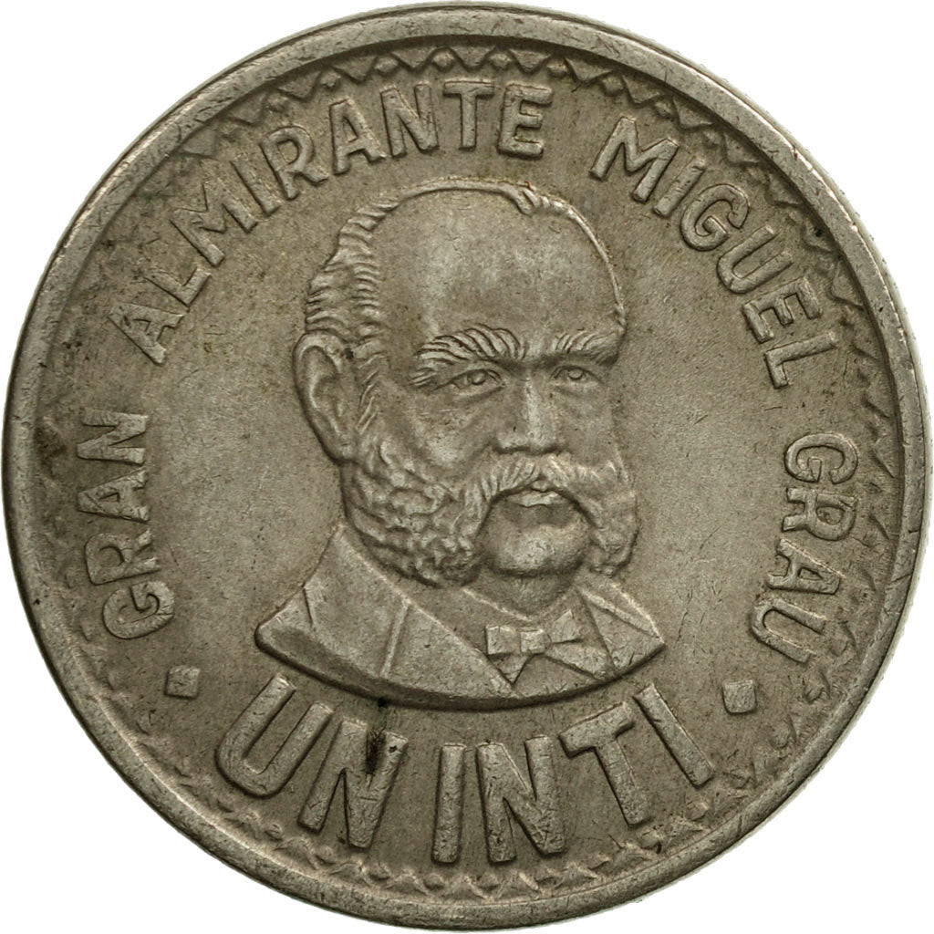 Moneda, Perú, Inti, 1987, Lima, MBC, Cobre - níquel, KM:296