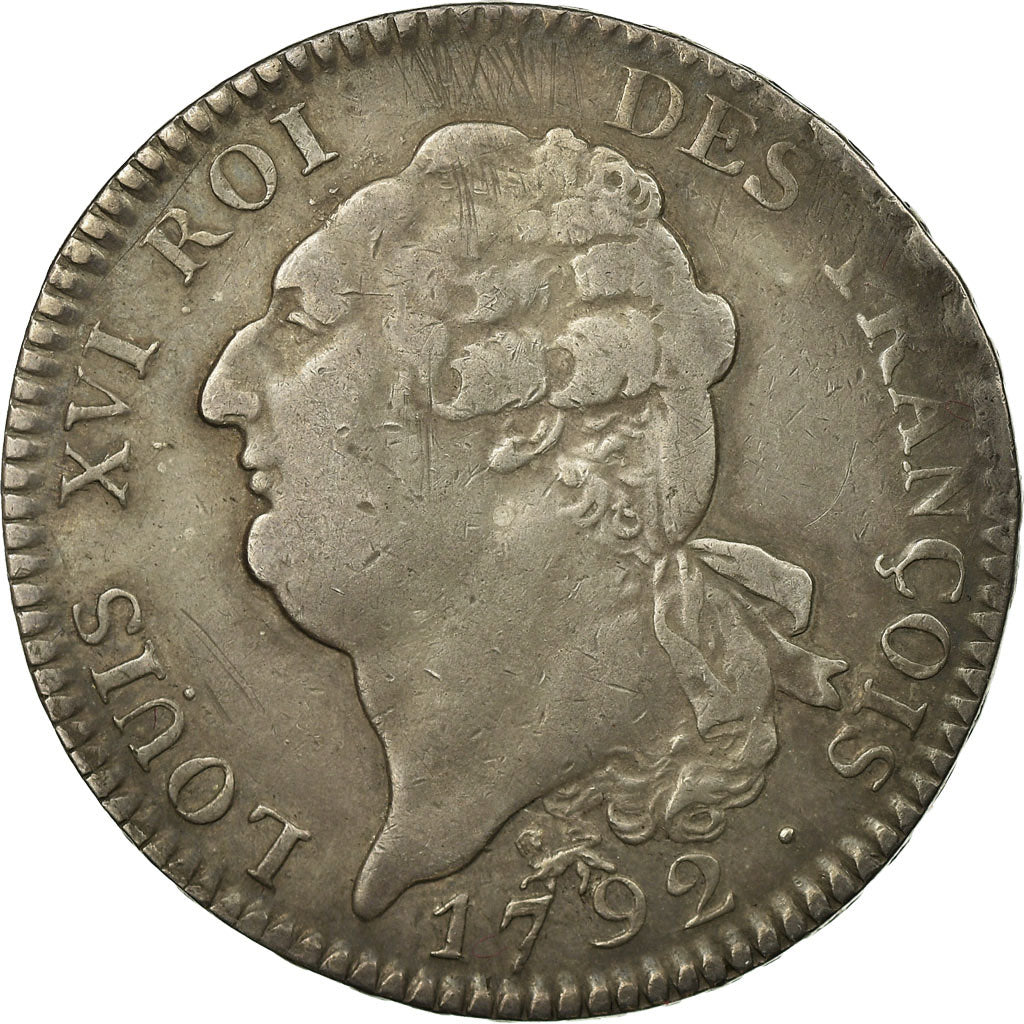 Coin, France, Écu de 6 livres françois, ECU, 6 Livres, 1792, Paris, VF(30-35)