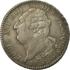 Monnaie, France, Écu de 6 livres françois, ECU, 6 Livres, 1792, Paris, TB+