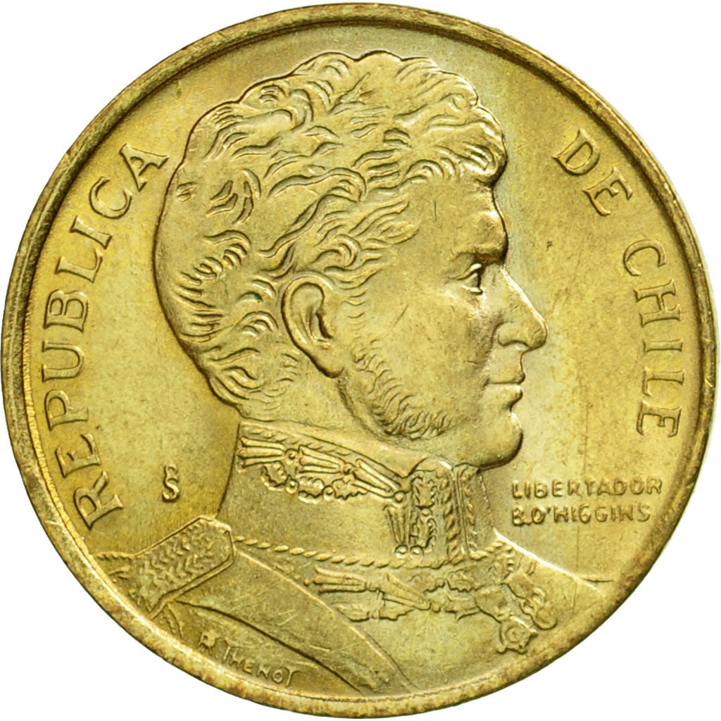 Moneta, Cile, Peso, 1989, BB+, Alluminio-bronzo, KM:216.2