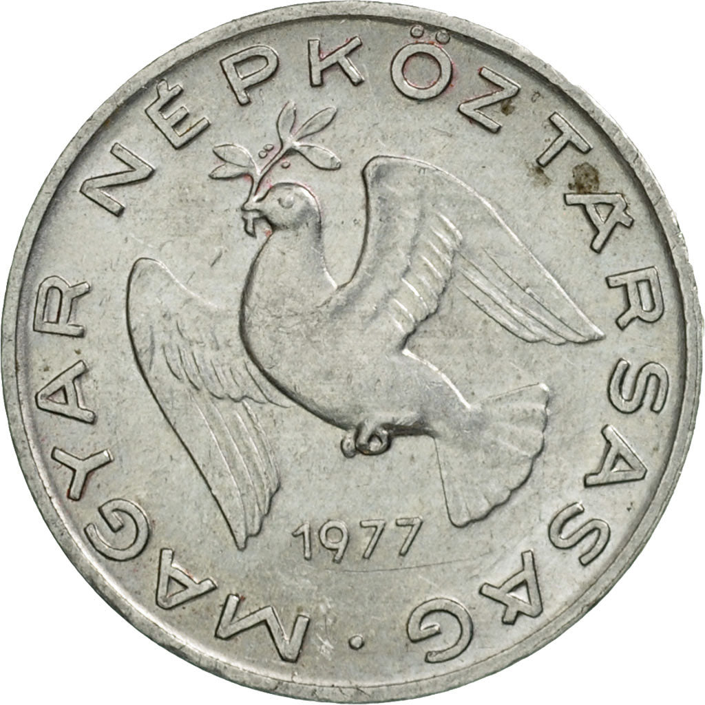 Moneda, Hungría, 10 Filler, 1977, Budapest, MBC+, Aluminio, KM:572