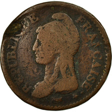 Monnaie, France, Dupré, Decime, AN 8, Strasbourg, B+, Bronze, KM:644.4, Le