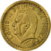 Moneda, Mónaco, Louis II, 2 Francs, 1943, Poissy, MBC, Bronce - aluminio
