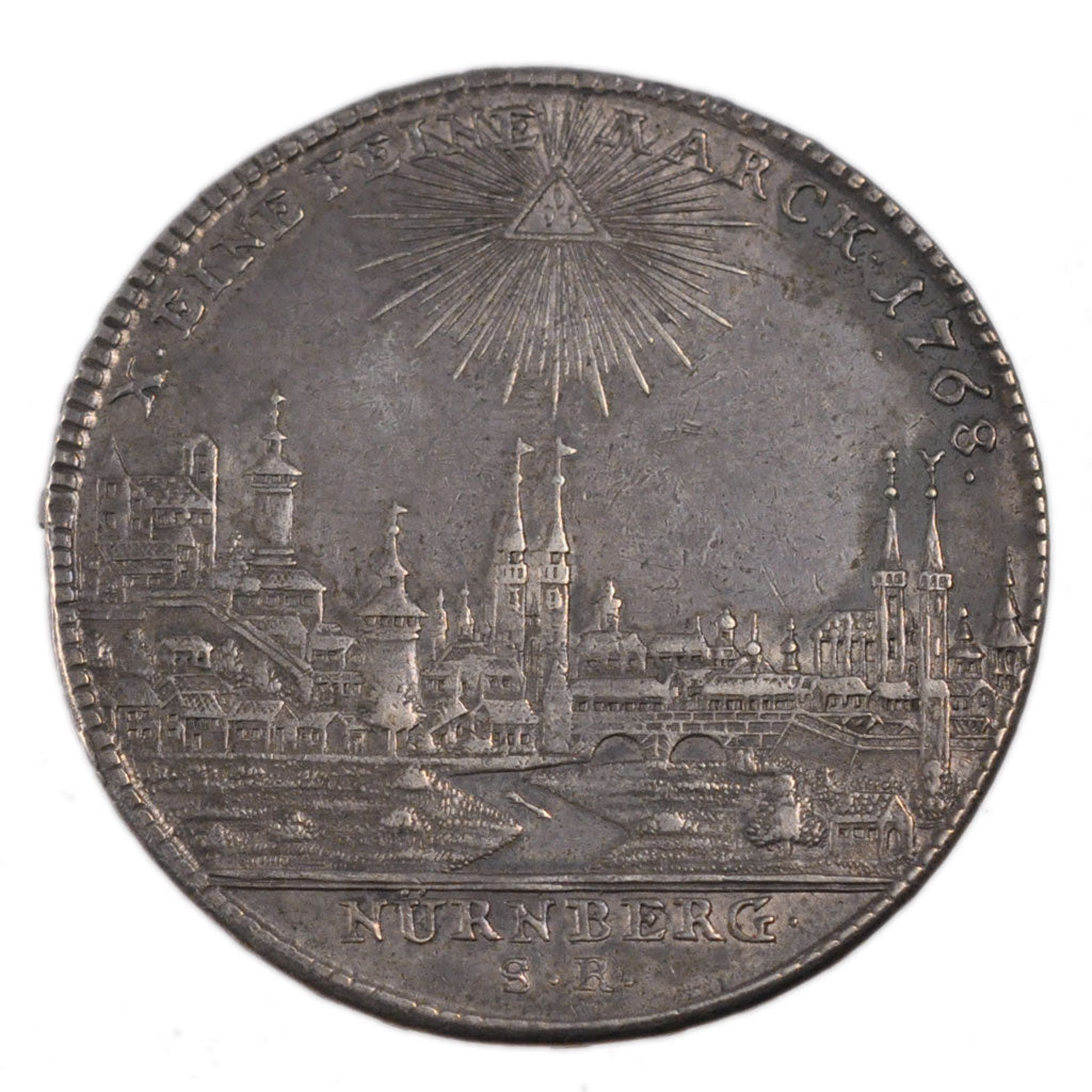 GERMAN STATES, Thaler, 1768, KM #350, AU(50-53), Silver, 28.00