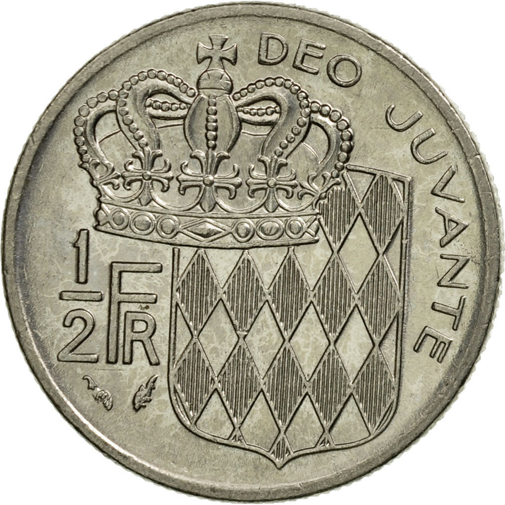 Münze, Monaco, Rainier III, 1/2 Franc, 1978, SS+, Nickel, KM:145, Gadoury:MC