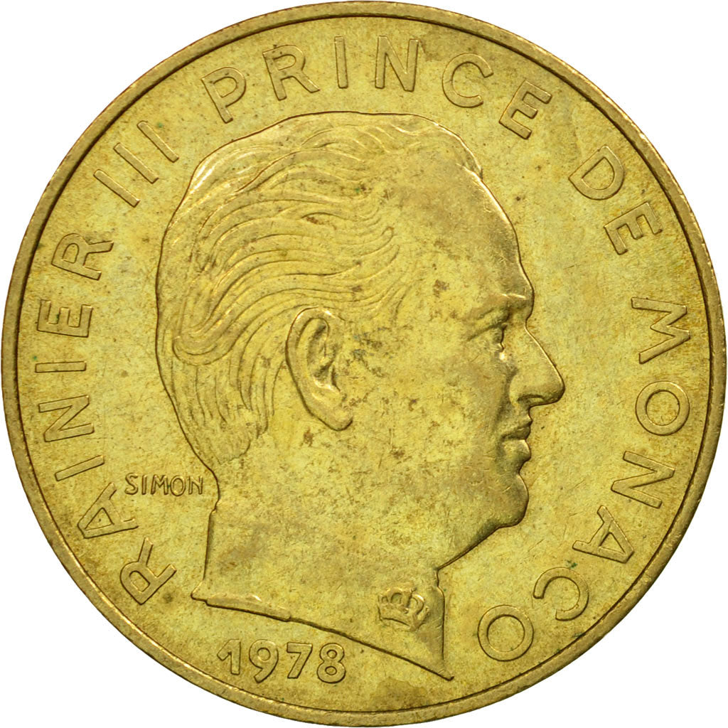 Moneta, Monaco, Rainier III, 20 Centimes, 1978, EF(40-45), Aluminium-Brąz