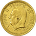 Moneta, Monaco, Louis II, Franc, 1943, Poissy, EF(40-45), Brąz-Aluminium