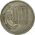 Moneta, Uruguay, 10 Nuevos Pesos, 1981, Santiago, MB+, Rame-nichel, KM:79