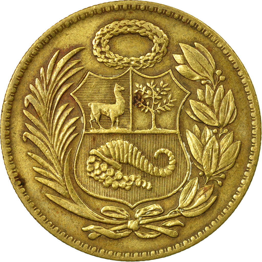 Coin, Peru, Sol, 1965, Lima, EF(40-45), Brass, KM:222