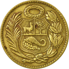 Coin, Peru, Sol, 1965, Lima, EF(40-45), Brass, KM:222