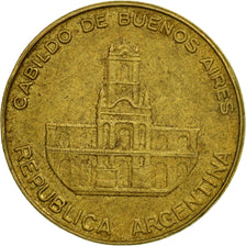 Coin, Argentina, 5 Pesos, 1985, VF(30-35), Brass, KM:92