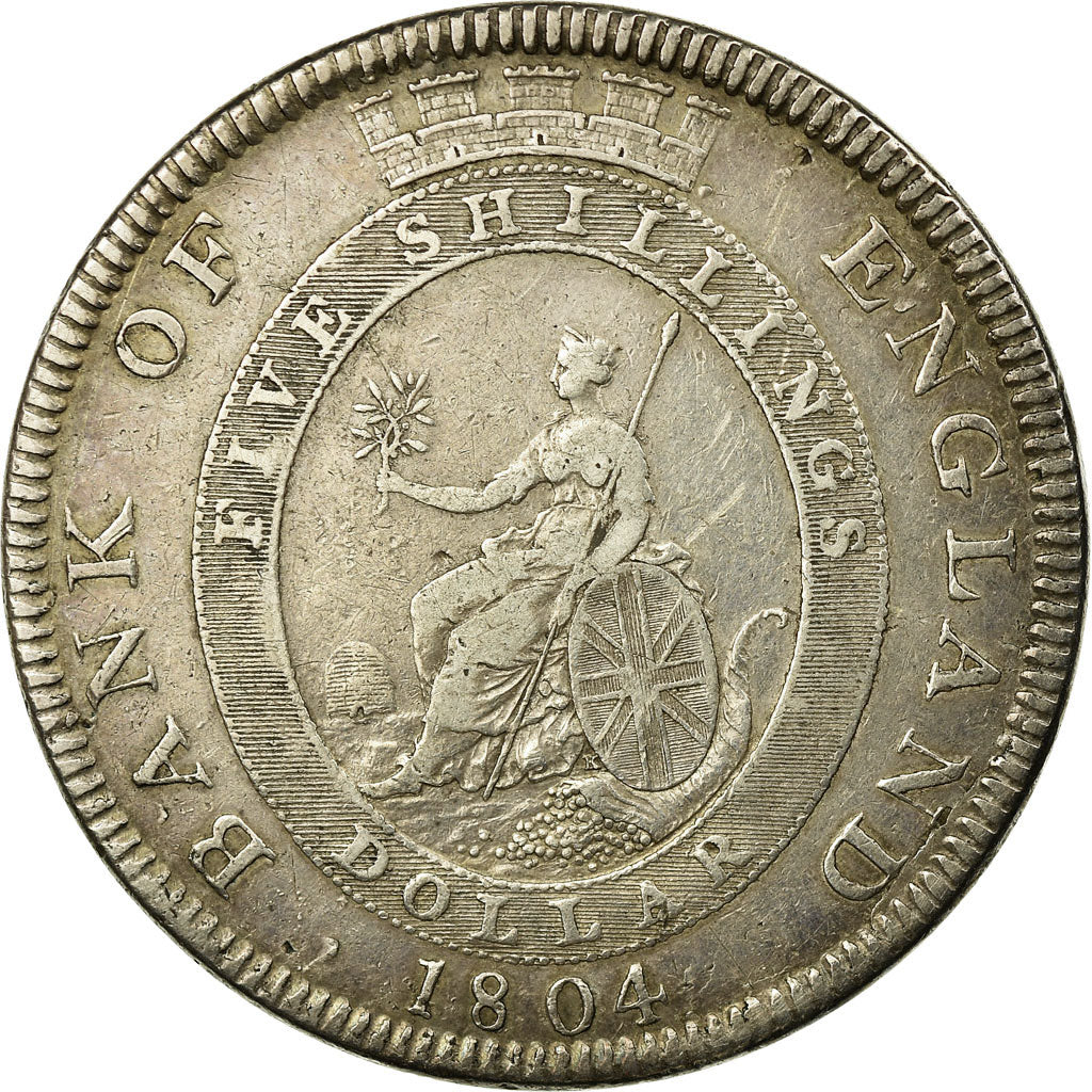 Coin, Great Britain, George III, Dollar, 1804, EF(40-45), Silver, KM:Tn1