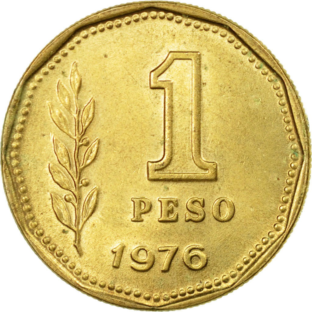 Coin, Argentina, Peso, 1976, EF(40-45), Aluminum-Bronze, KM:69
