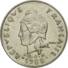 Coin, French Polynesia, 20 Francs, 1988, Paris, EF(40-45), Nickel, KM:9