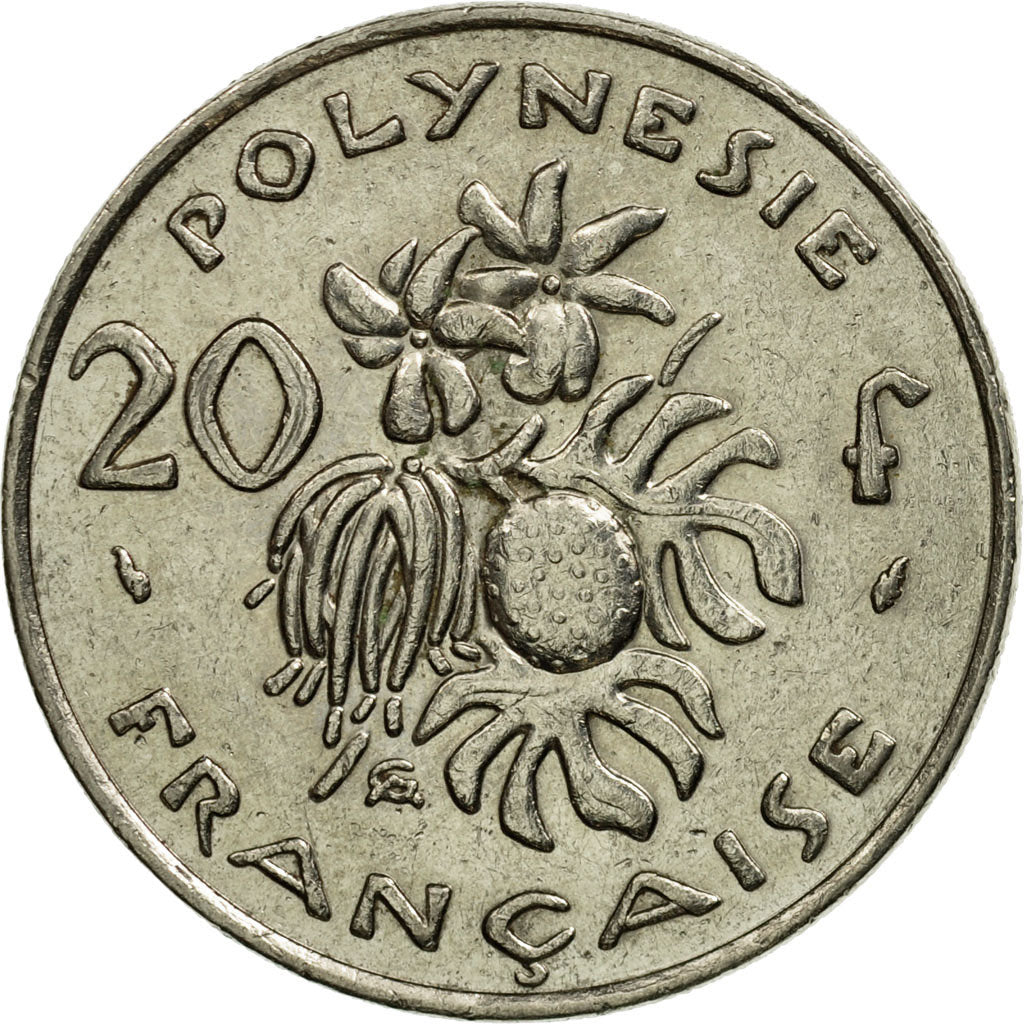 Coin, French Polynesia, 20 Francs, 1988, Paris, EF(40-45), Nickel, KM:9