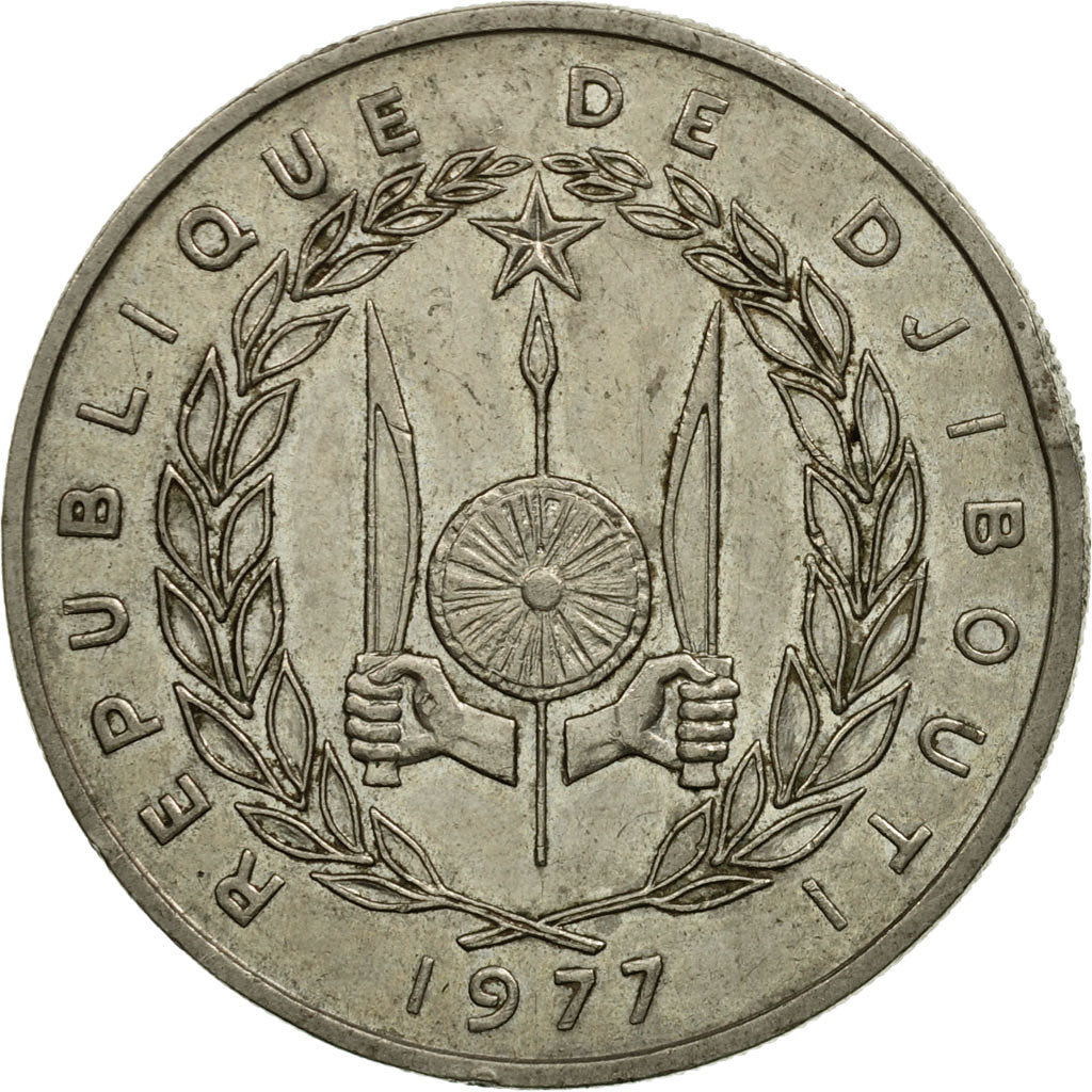 Coin, Djibouti, 100 Francs, 1977, Paris, EF(40-45), Copper-nickel, KM:26