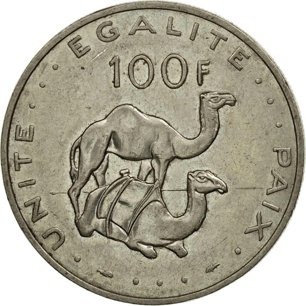 Coin, Djibouti, 100 Francs, 1977, Paris, EF(40-45), Copper-nickel, KM:26