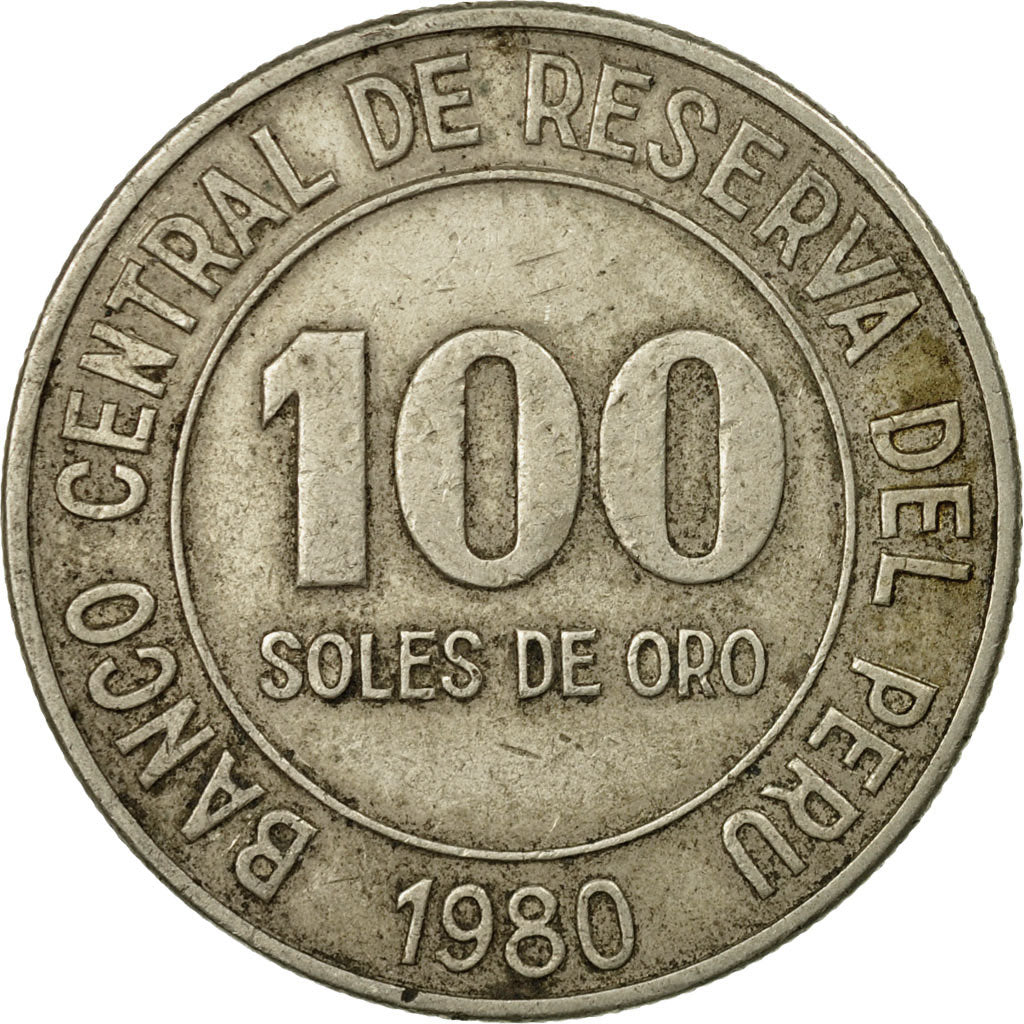 Coin, Peru, 100 Soles, 1980, Lima, VF(30-35), Copper-nickel, KM:283