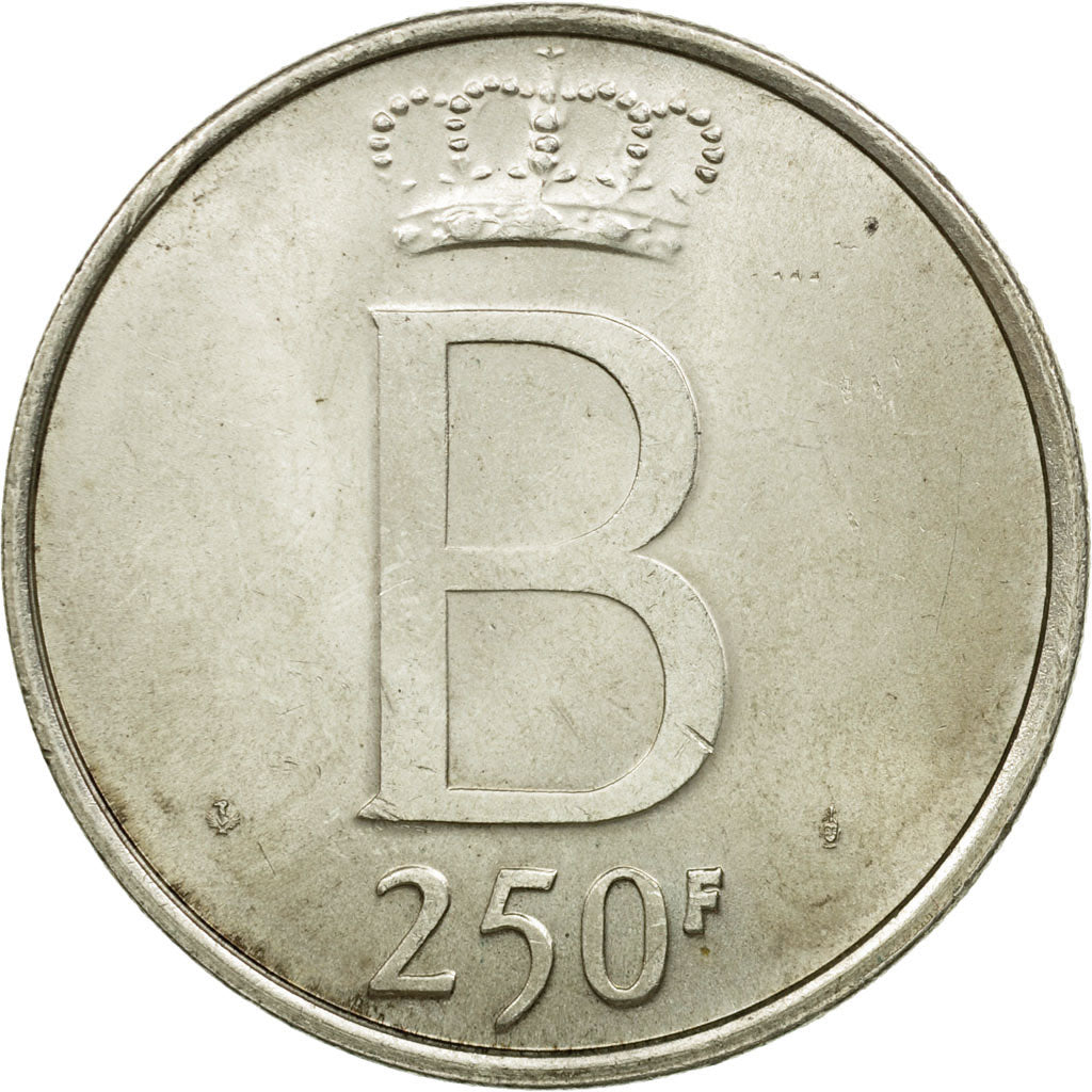 Coin, Belgium, 250 Francs, 250 Frank, 1976, Brussels, EF(40-45), Silver