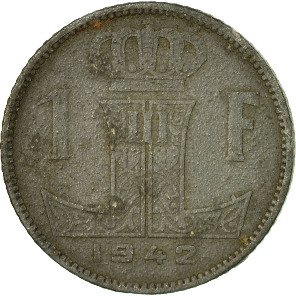 Coin, Belgium, Franc, 1942, VF(30-35), Zinc, KM:128
