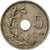 Moneta, Belgia, 5 Centimes, 1928, VF(30-35), Miedź-Nikiel, KM:66