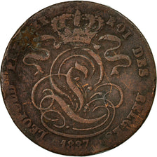 Munten, België, Leopold I, 5 Centimes, 1837, FR, Koper, KM:5.1